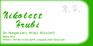 nikolett hrubi business card